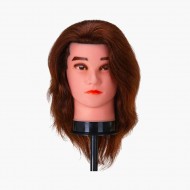 Tête d'apprentissage cheveux naturels couleur 4H, 20 cm Gabbiano