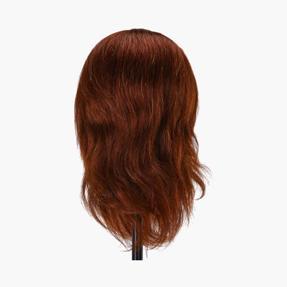 Tête d'apprentissage avec barbe cheveux naturels couleur 4H, 21 cm Gabbiano