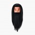 Tête d'apprentissage avec barbe cheveux synthétiques couleur 1H, 27 cm Gabbiano