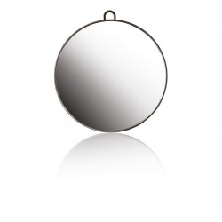 Hair Care miroir rond noir avec poignée Ø 29 cm Xanitalia