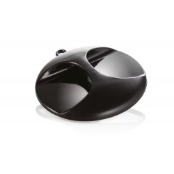 Hair Care miroir rond noir avec poignée Ø 29 cm Xanitalia