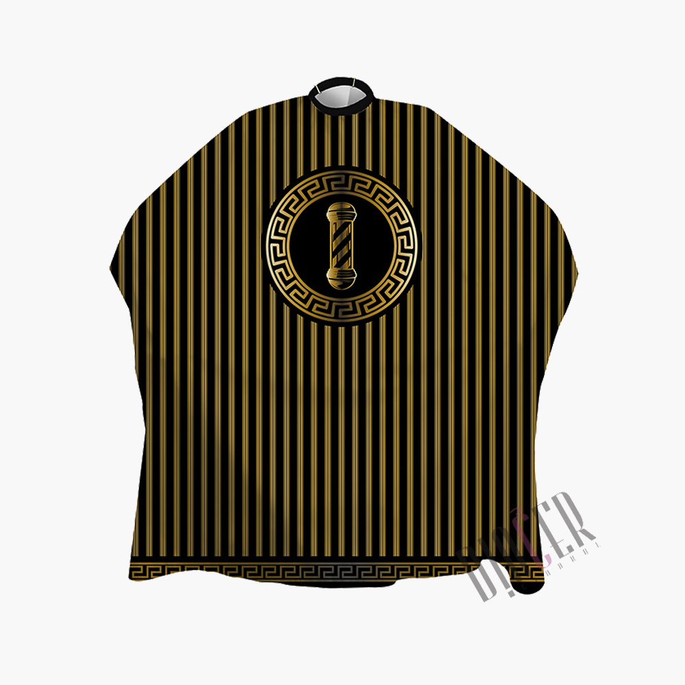 Cape de coupe barber shop Gold-Noir 967 120x148cm Dincer