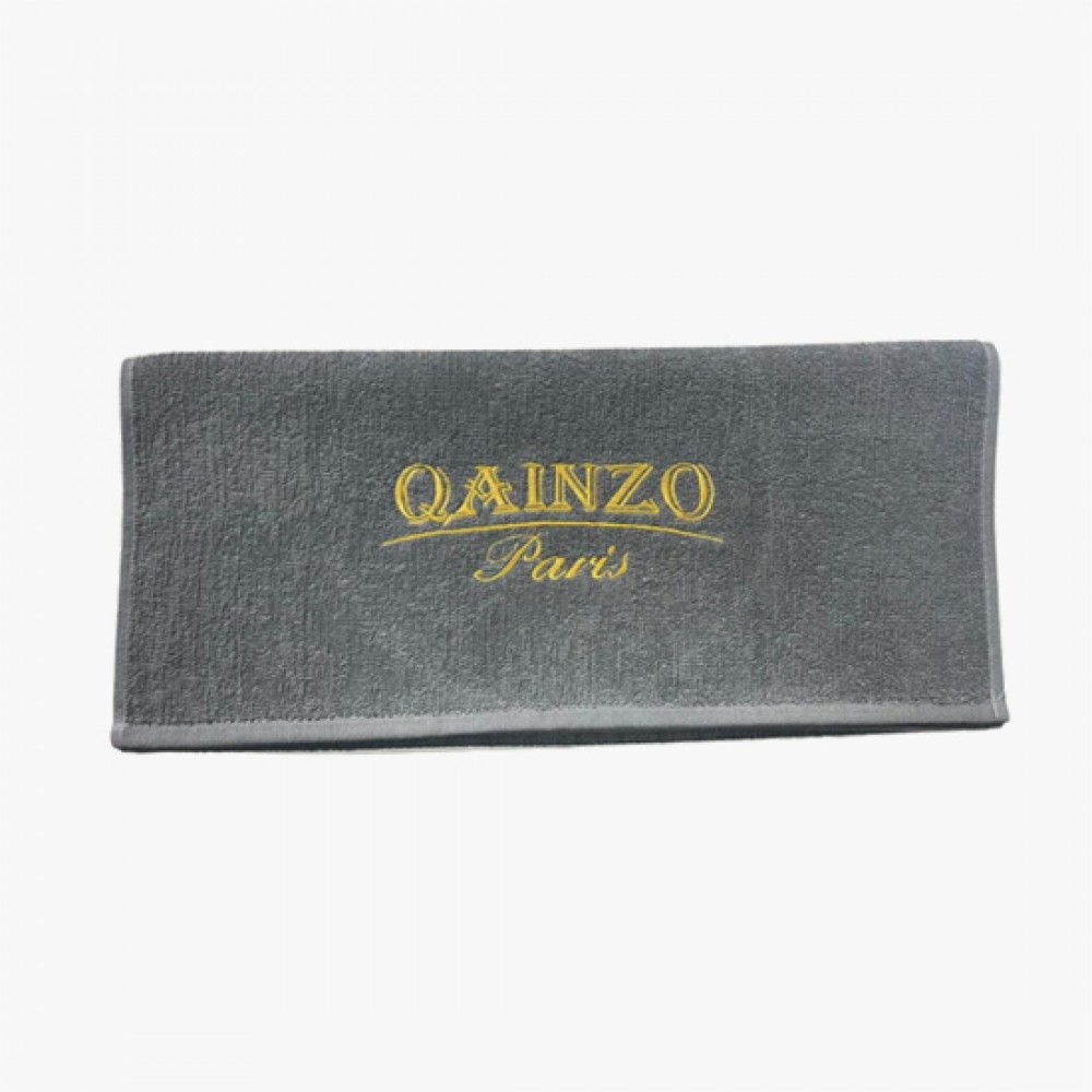 Serviette 100% coton gris Qainzo