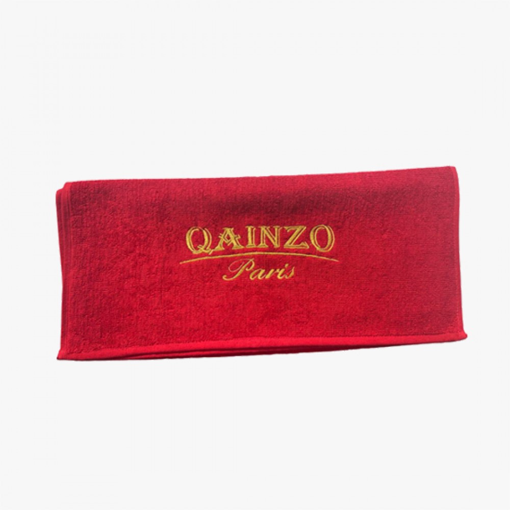 Serviette 100% coton rouge Qainzo