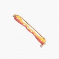 Rouleaux permanente ondule jaune-rouge 7,5mm x12pcs Eurostil