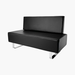 Banquette d'attente 2 places Noir Eurostil