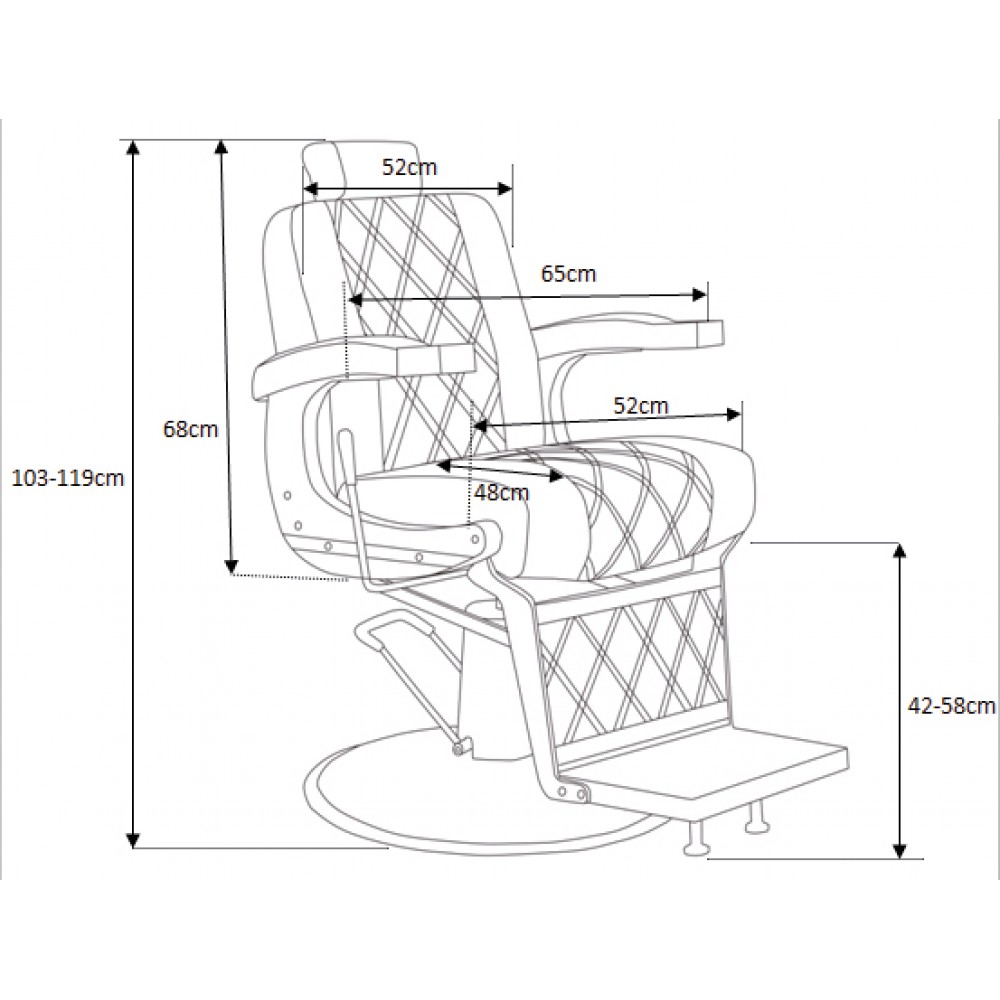 Fauteuil de barbier noir Vigor Eurostil