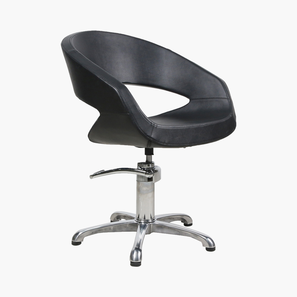 Fauteuil de coiffure noir Oval Eurostil