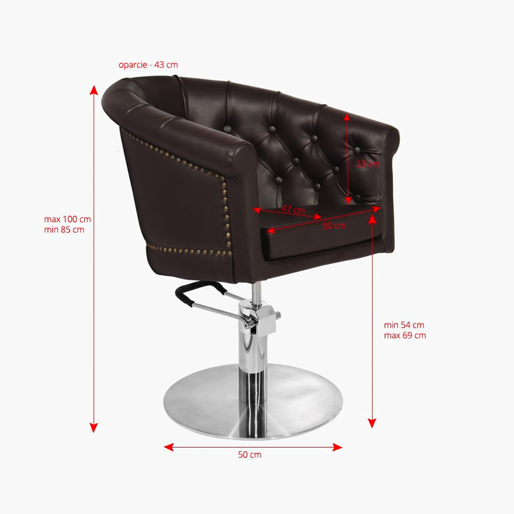 Fauteuil de coiffure marron London Gabbiano Fauteuil de coiffure marron London Gabbiano