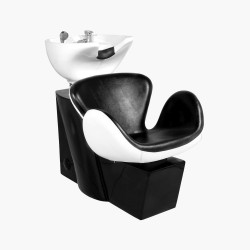 Bac à shampoing noir-blanc (cuve blanc) Amsterdam Gabbiano