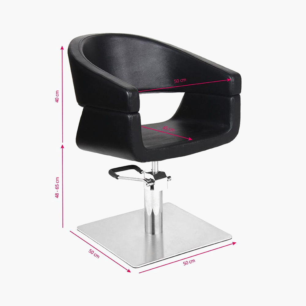 Fauteuil de coiffure noir 044 Gabbiano