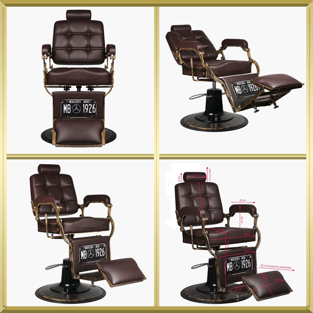 Fauteuil de barbier marron foncé Boss HD Gabbiano Fauteuil de barbier marron foncé Boss HD Gabbiano