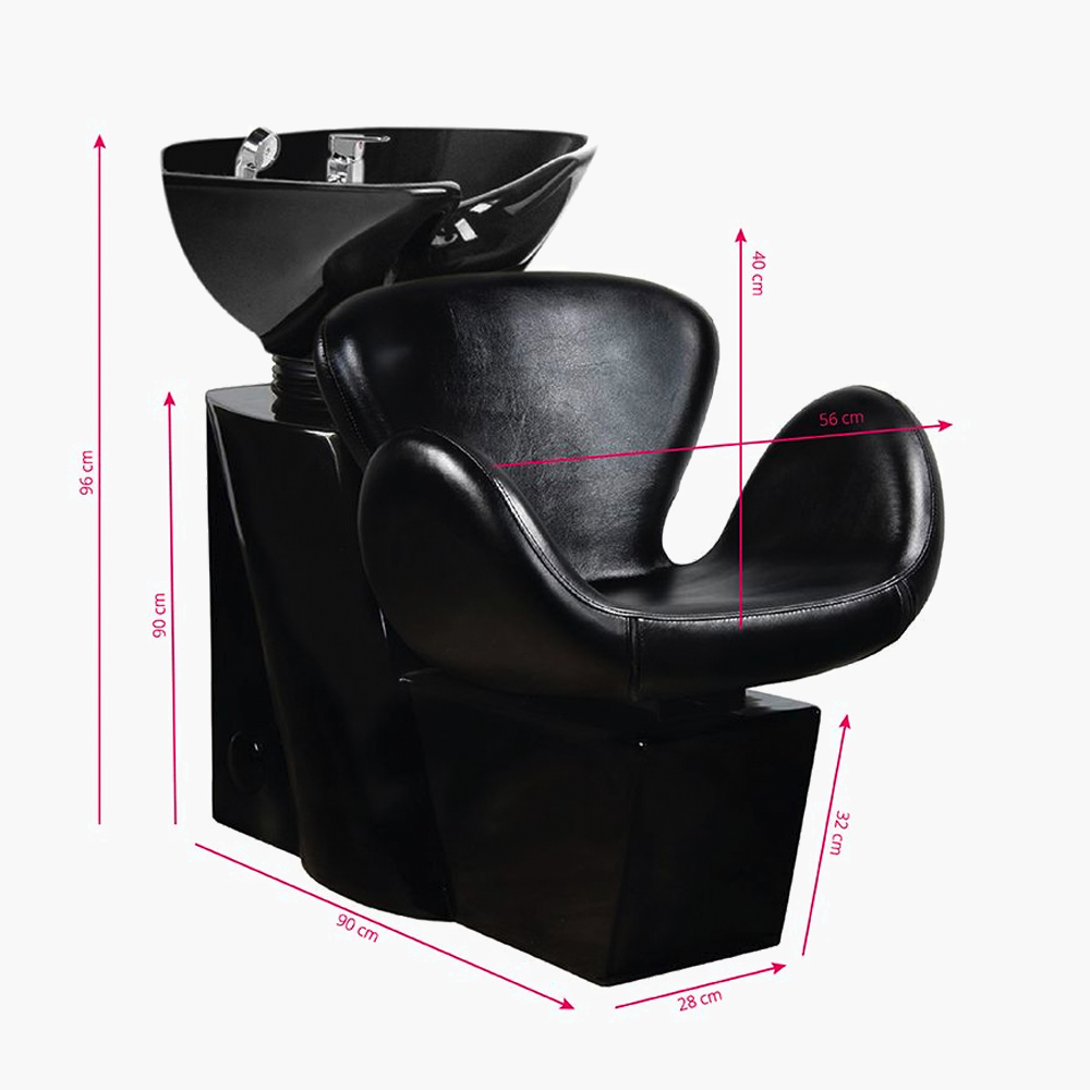 Bac à shampoing noir (cuve noir) Amsterdam Gabbiano