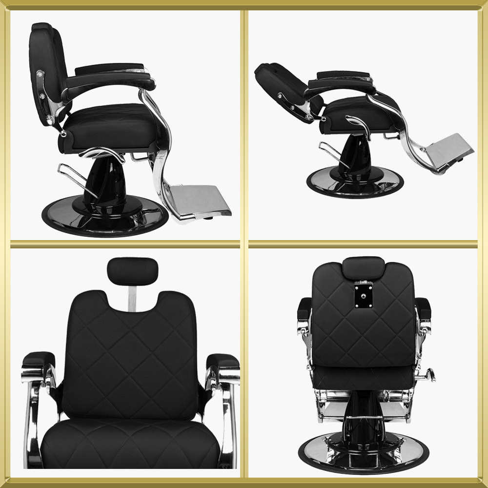 Fauteuil de barbier noir Dario Gabbiano