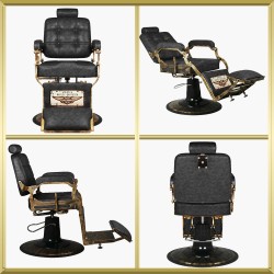 Fauteuil de barbier gris Boss HD Gabbiano