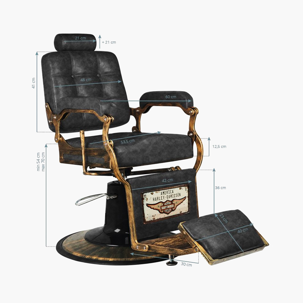 Fauteuil de barbier gris Boss HD Gabbiano