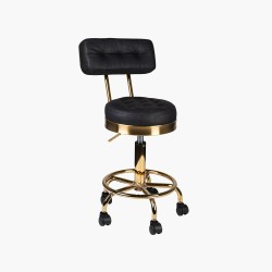 Tabouret de coiffure Noir-Gold Royal AM-830 Qainzo