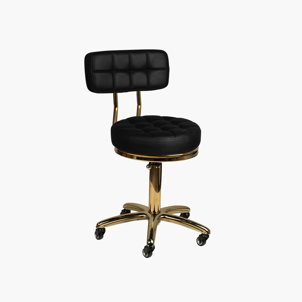 Tabouret de coiffure Noir-Gold Royal AM-961 Qainzo Tabouret de coiffure Noir-Gold Royal AM-961 Qainzo