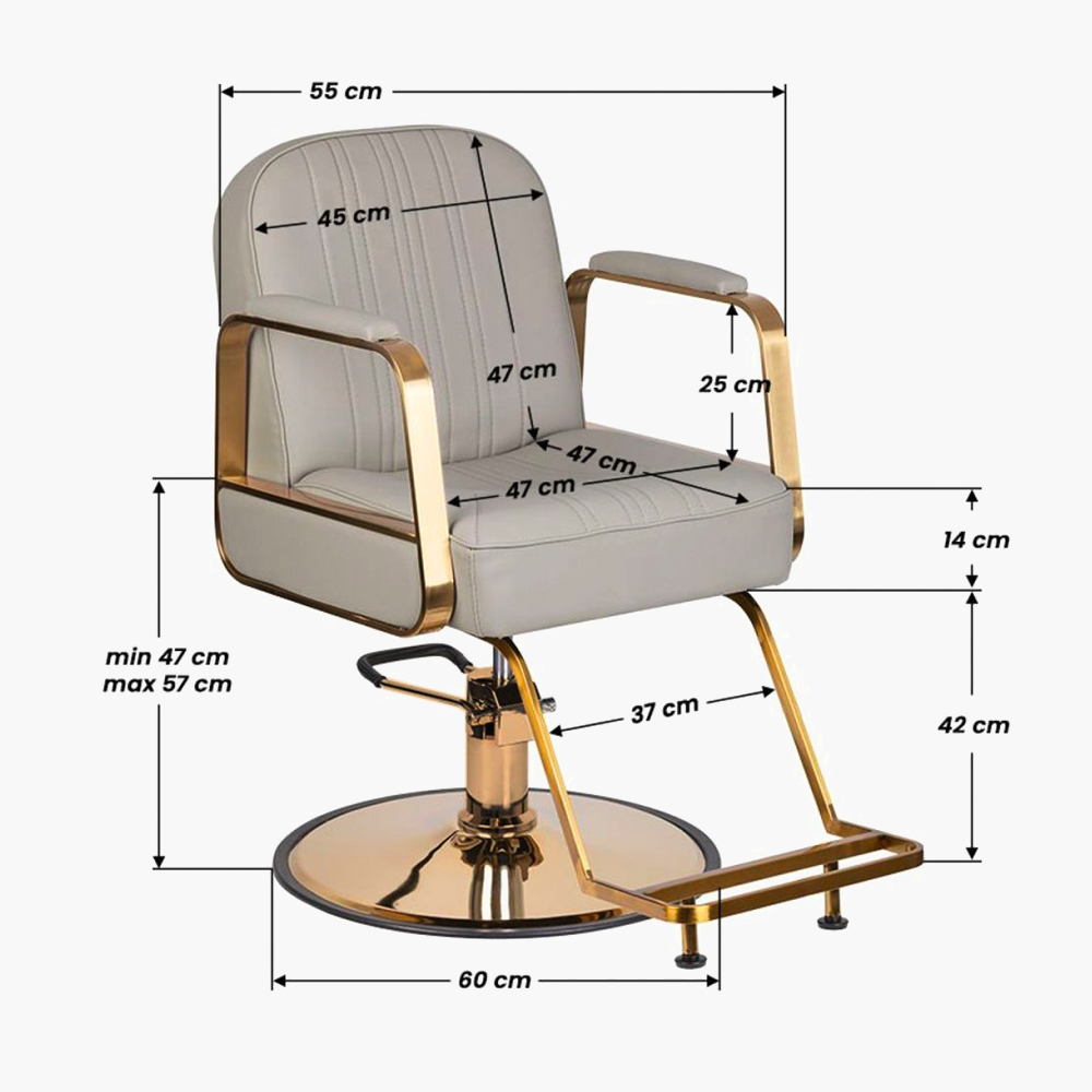 Fauteuil de coiffure beige-gold Acri Gabbiano Fauteuil de coiffure beige-gold Acri Gabbiano