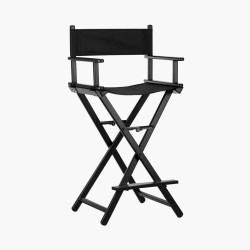 Chaise de maquillage aluminium Noir Qainzo