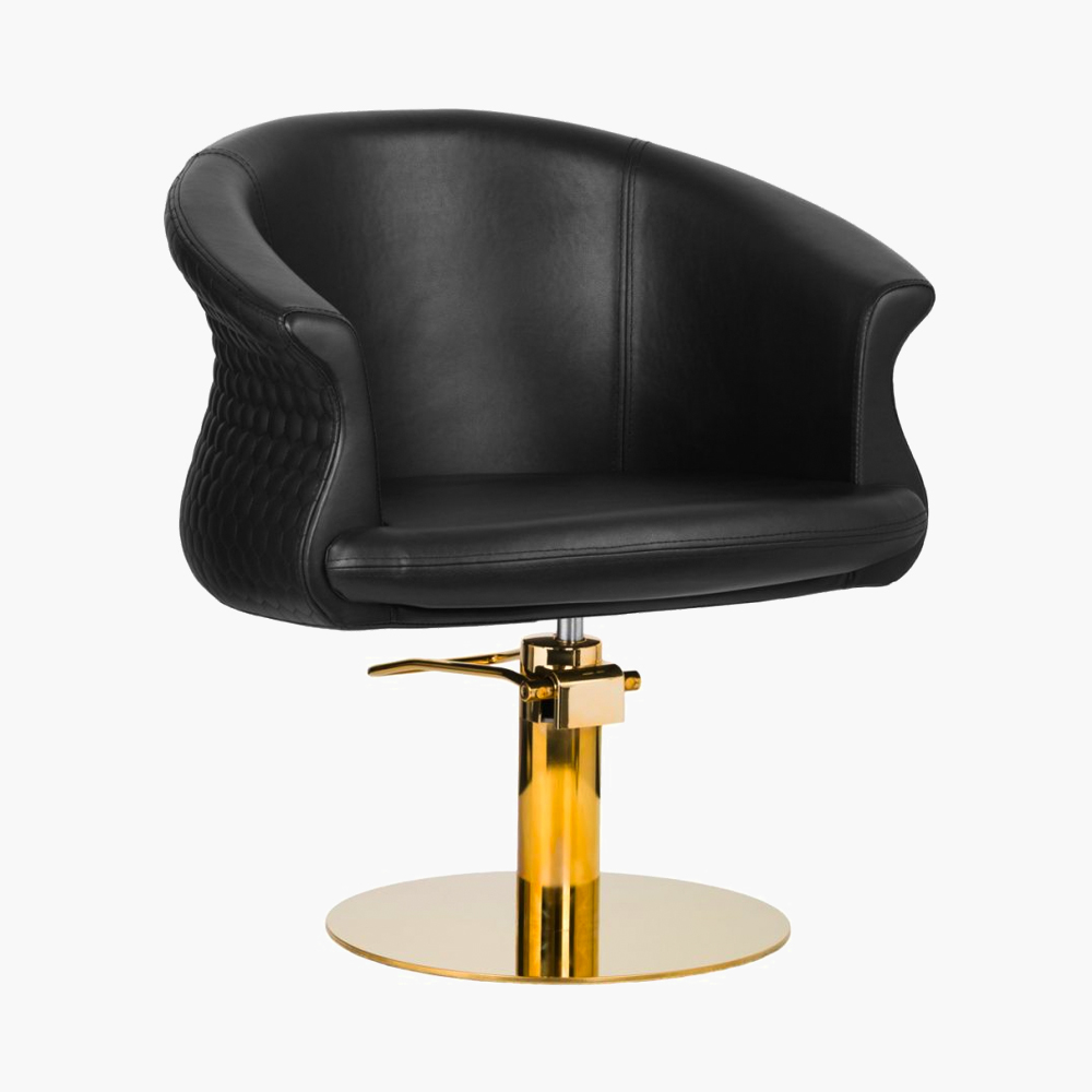 Fauteuil de coiffure noir-gold Wersal Gabbiano