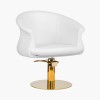 Fauteuil de coiffure blanc-gold Wersal Gabbiano