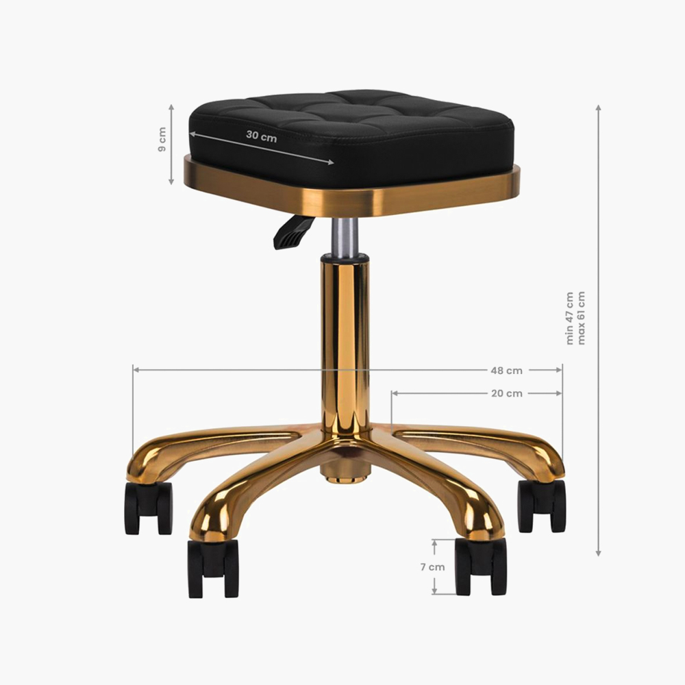 Tabouret de coiffure Noir-Gold M-1645 Qainzo