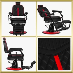 Fauteuil de barbier noir Diego Gabbiano