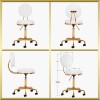 Tabouret de coiffure / cosmetique Blanc-Gold H5 Qainzo