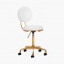Tabouret de coiffure / cosmetique Blanc-Gold H5 Qainzo