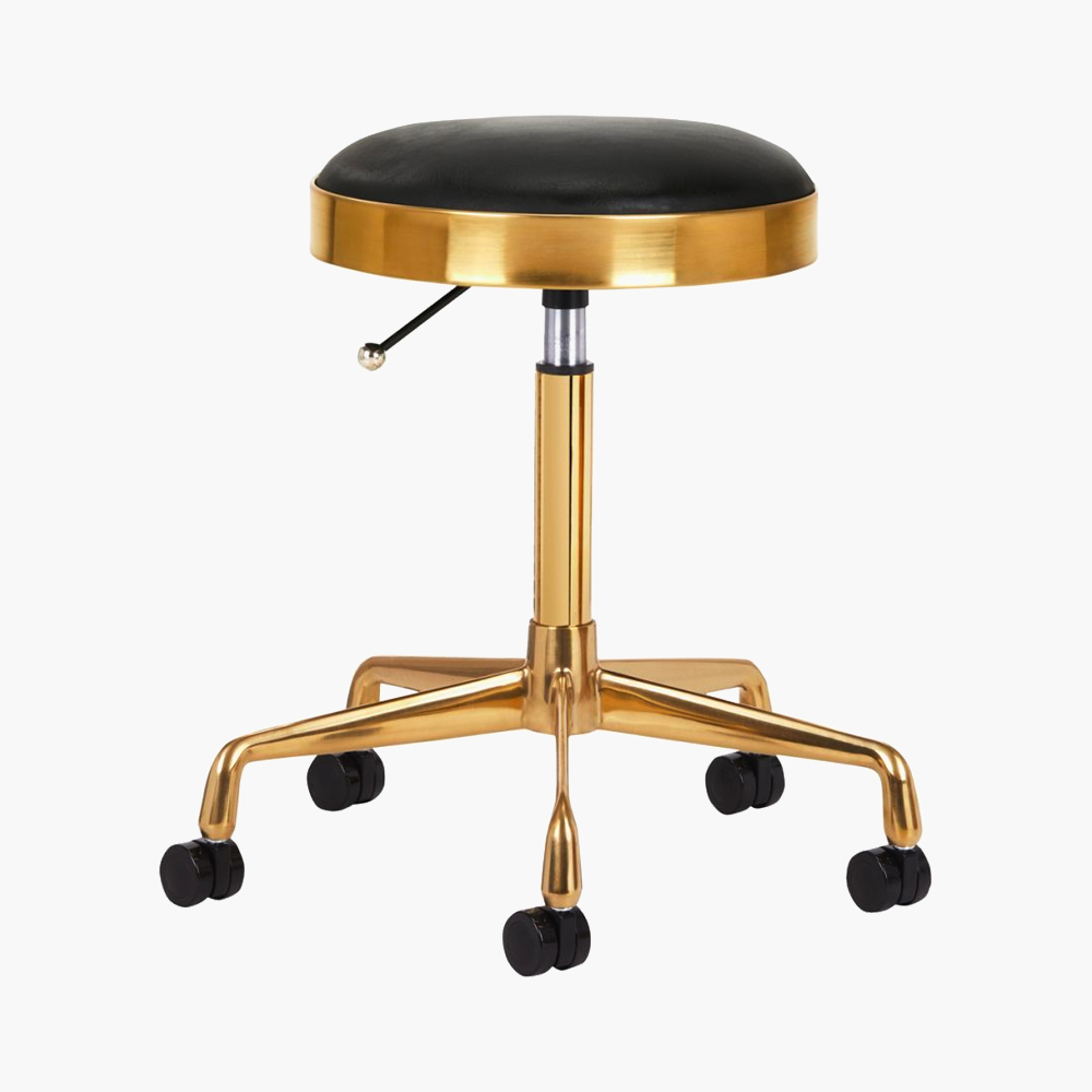 Tabouret de coiffure / cosmetique Noir-Gold H7 Qainzo Tabouret de coiffure / cosmetique Noir-Gold H7 Qainzo