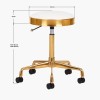 Tabouret de coiffure / cosmetique Blanc-Gold H7 Qainzo