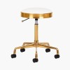 Tabouret de coiffure / cosmetique Blanc-Gold H7 Qainzo