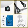 Tabouret de coiffure Blanc 1004 Giovanni