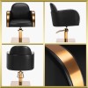 Fauteuil de coiffure noir-gold Malaga Gabbiano