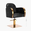 Fauteuil de coiffure noir-gold Malaga Gabbiano