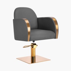 Fauteuil de coiffure gris-gold Malaga Gabbiano