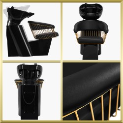 Bac à shampoing noir (cuve noir) Lille-M Gabbiano