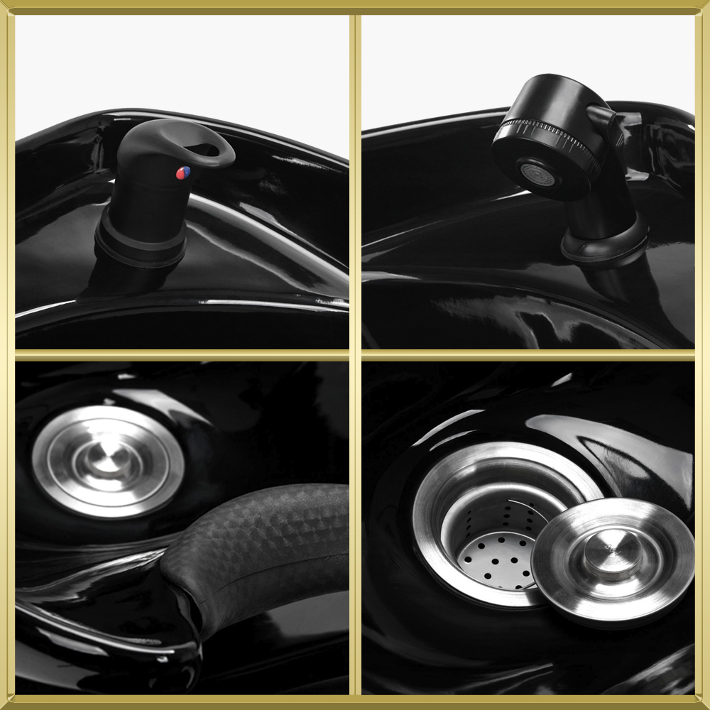 Bac à shampoing noir (cuve noir) Lille-M Gabbiano