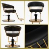 Fauteuil de coiffure noir-gold Lille-M Gabbiano