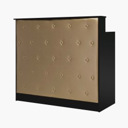 Meuble de caisse et réception noir-gold G26G Gabbiano