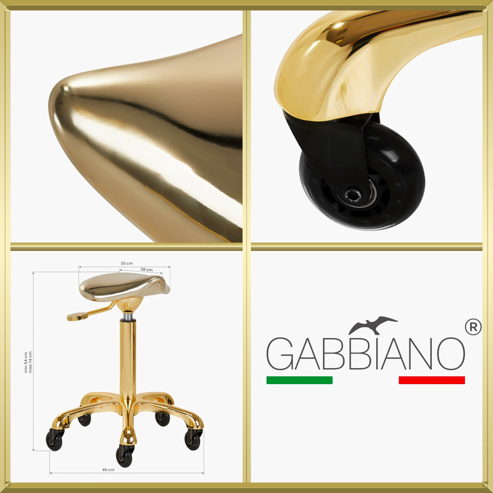 Tabouret de coiffure Gold Roll Speed Gabbiano