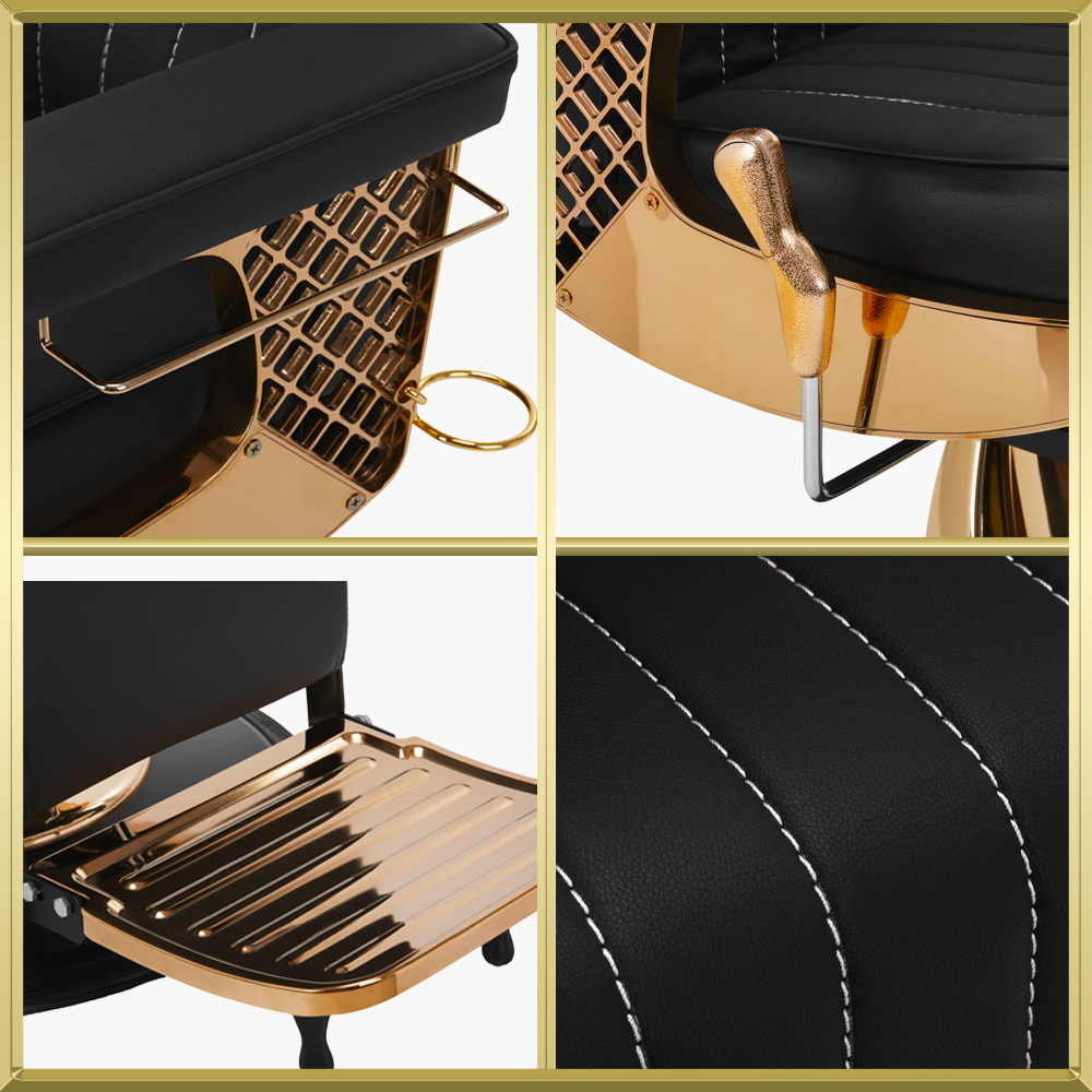 Fauteuil de barbier noir Marcus Gabbiano