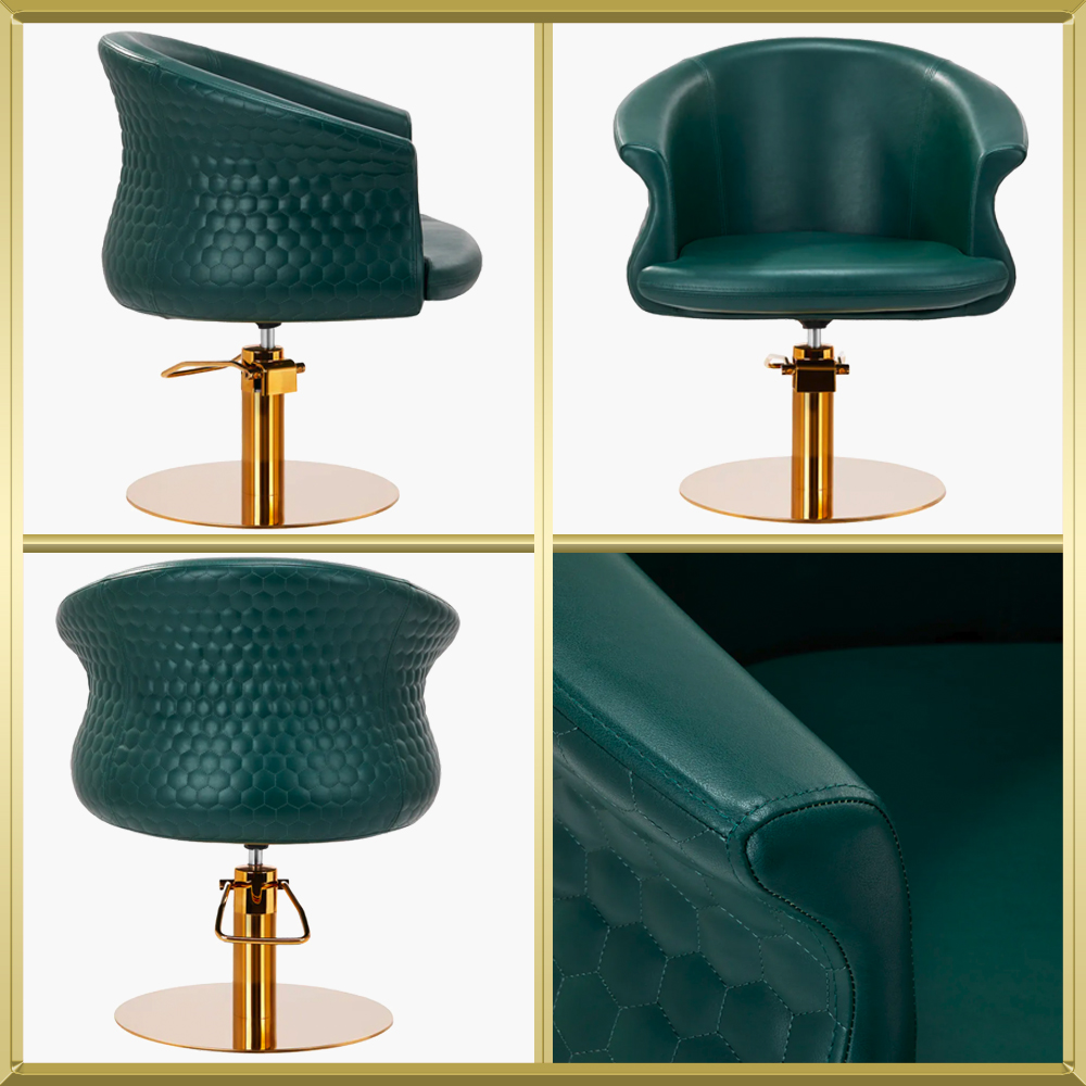 Fauteuil de coiffure vert-gold Wersal Gabbiano Fauteuil de coiffure vert-gold Wersal Gabbiano