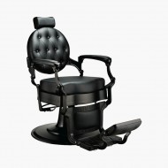Fauteuil de barbier noir noir-mat Berlin Qainzo
