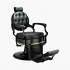 Fauteuil de barbier noir noir-mat Berlin Qainzo