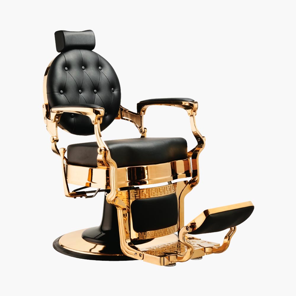 Fauteuil de barbier noir gold-clair Berlin Qainzo