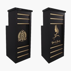 Meuble de caisse et réception BNK6331 Noir Mate Qainzo Meuble de caisse et réception BNK6331 Noir Mate Qainzo