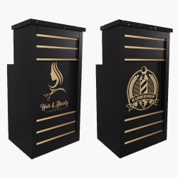 Meuble de caisse et réception BNK6331 Noir Mate Qainzo