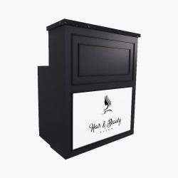 Meuble de caisse et réception BNK6501 Noir Qainzo Meuble de caisse et réception BNK6501 Noir Qainzo